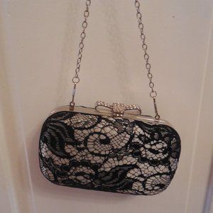 Black Lace Evening Bag